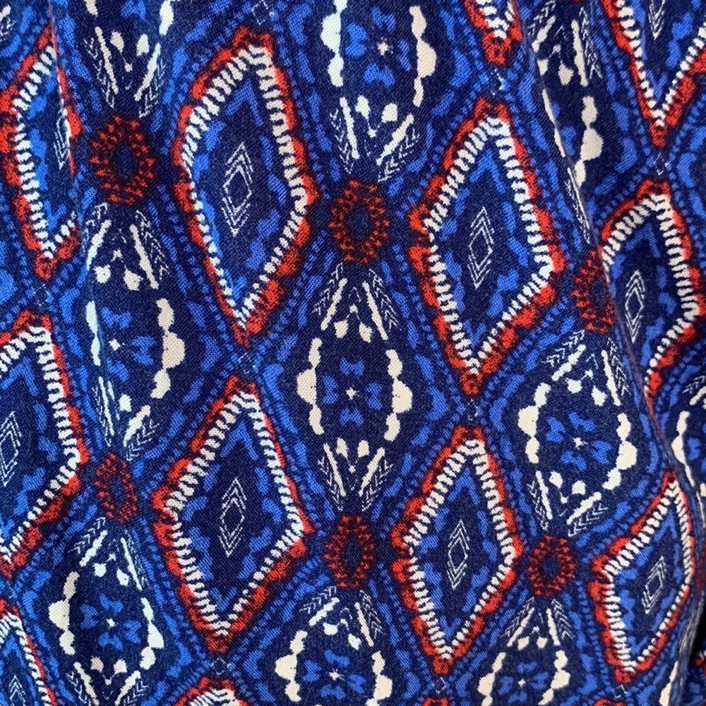 Aeropostale Blue Patterned Ruffled Sleeveless Romper - Picture 9 of 13